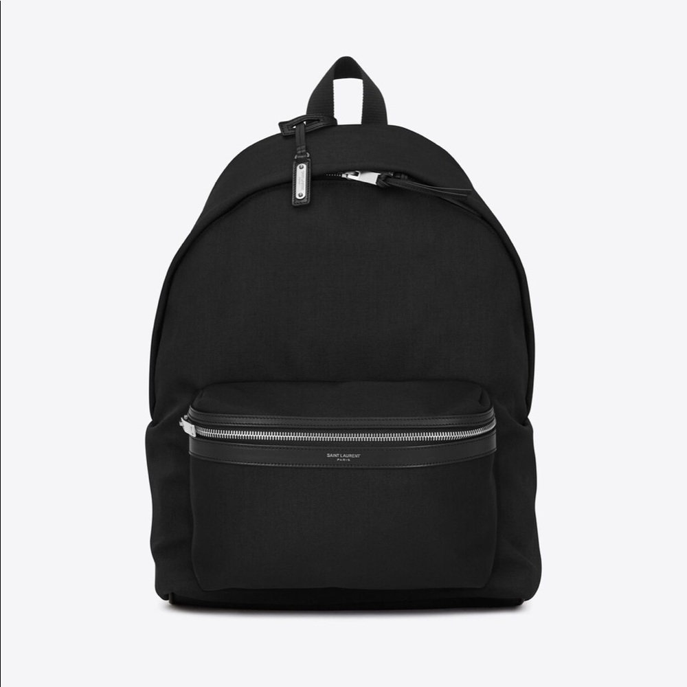 FLASH SALE - Saint Laurent Black Canvas Backpack